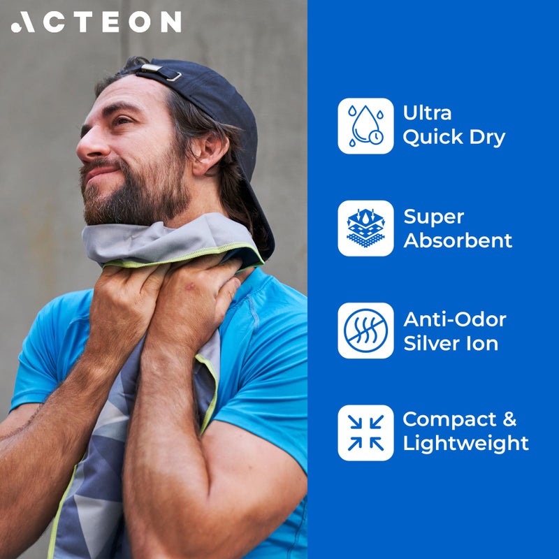 Acteon Quick Dry Microfiber Gym Towel, 4 Pack Odor-Free, Super Absorbent Workout Towels, Body Sweat - Image 4